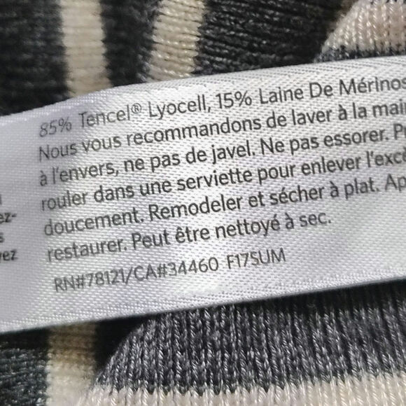 Eileen Fisher Knit Long Sleeve Top Charcoal Gray Womens Size Large - Picture 5 of 5